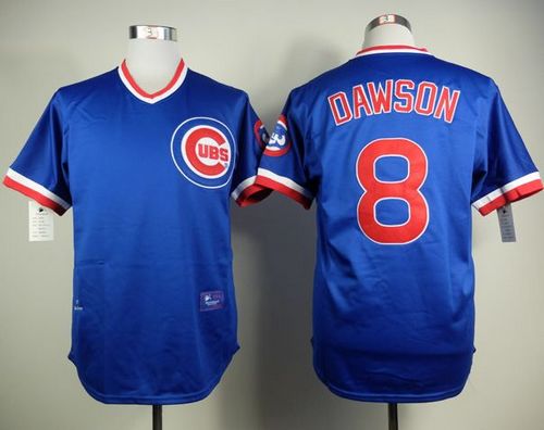 Cubs #8 Andre Dawson Blue Cooperstown Stitched MLB Jersey